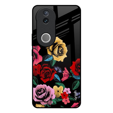 Floral Decorative Glossy Case For Vivo V50e 5G