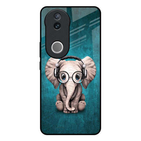 Adorable Baby Elephant Glossy Case For Vivo V50e 5G