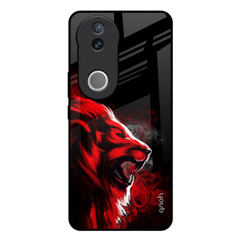 Red Angry Lion Glossy Case for Vivo V50e 5G