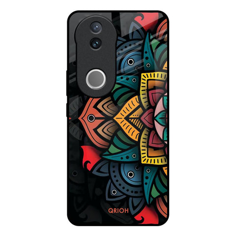 Retro Gorgeous Flower Glossy Case for Vivo V50e 5G