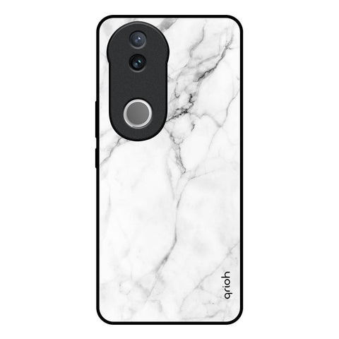 Modern White Marble Glossy Case for Vivo V50e 5G