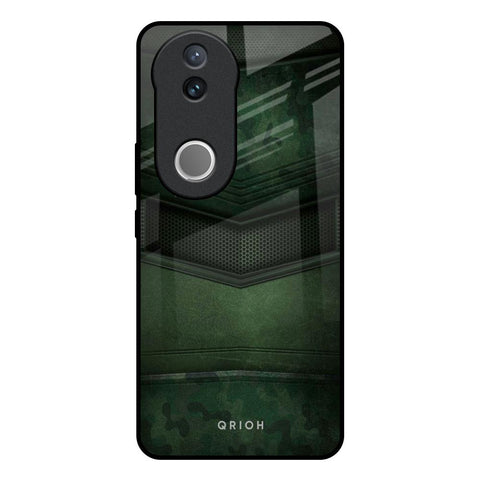 Green Leather Glossy Case for Vivo V50e 5G