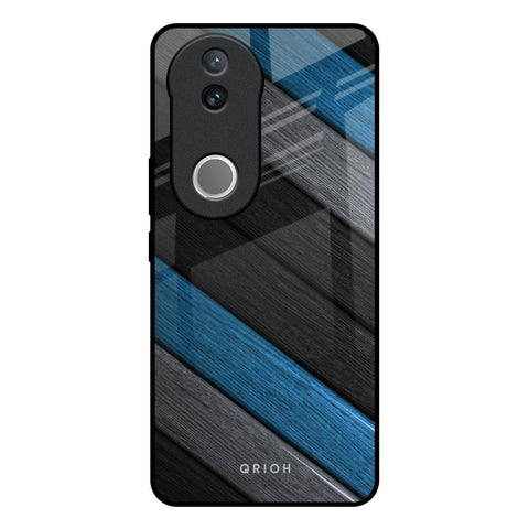 Multicolor Wooden Effect Glossy Case for Vivo V50e 5G