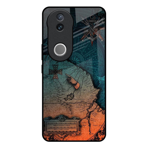 Geographical Map Glossy Case for Vivo V50e 5G