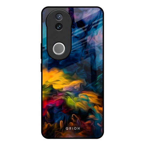 Multicolor Oil Painting Glossy Case for Vivo V50e 5G