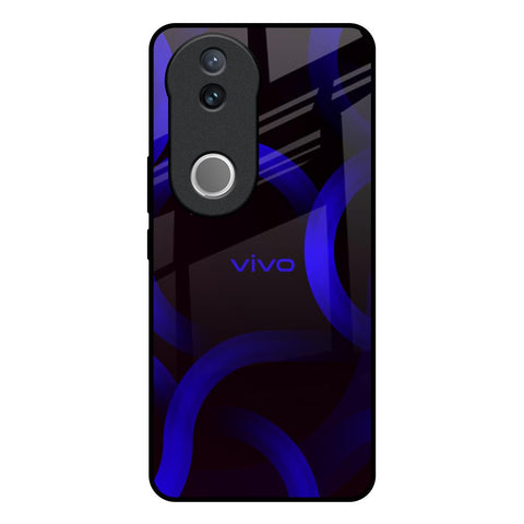 Blue Ring Light Glossy Case for Vivo V50e 5G