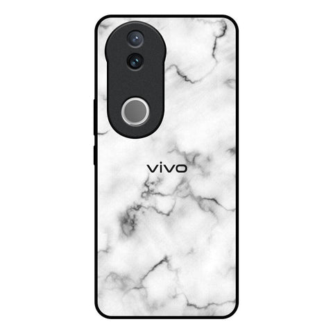 Satin White Marble Glossy Case for Vivo V50e 5G