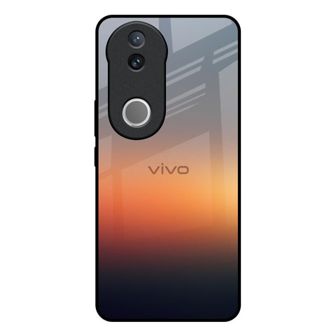 Aesthetic Orange Glossy Case for Vivo V50e 5G