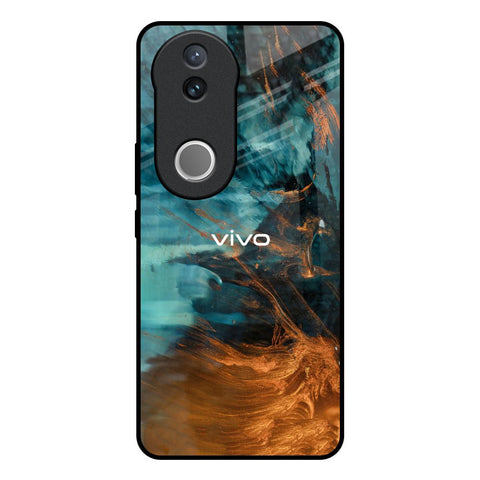 Golden Splash Glossy Case for Vivo V50e 5G
