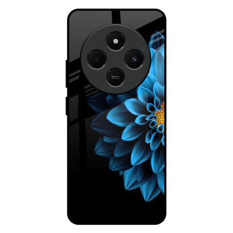 Half Blue Flower Glossy Case for Redmi 14C 5G