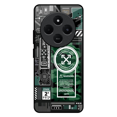 Green Camo Circuit Glossy Case for Redmi 14C 5G