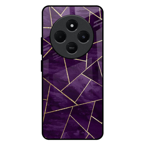 Geometric Purple Glossy Case For Redmi 14C 5G