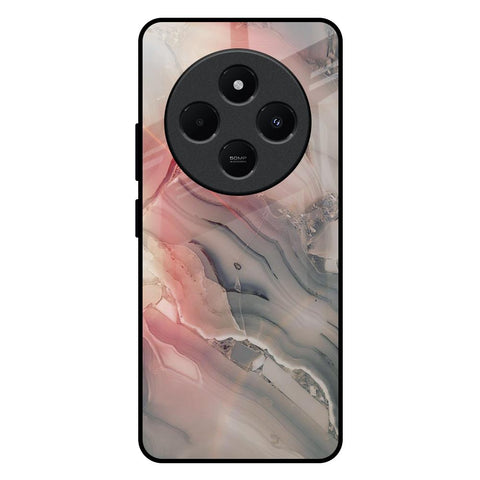 Pink And Grey Marble Glossy Case For Redmi 14C 5G