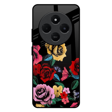 Floral Decorative Glossy Case For Redmi 14C 5G