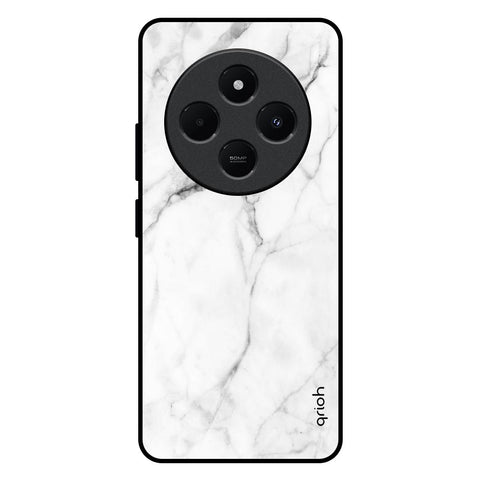 Modern White Marble Glossy Case for Redmi 14C 5G