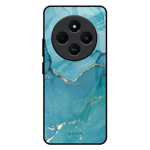 Blue Golden Glitter Glossy Case for Redmi 14C 5G