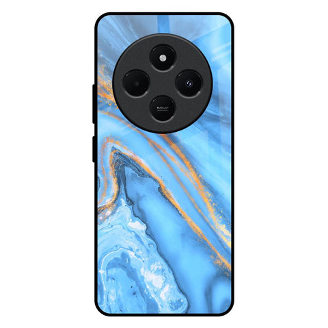 Vibrant Blue Marble Glossy Case for Redmi 14C 5G