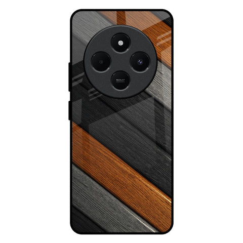 Tri Color Wood Glossy Case for Redmi 14C 5G