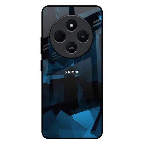 Polygonal Blue Box Glossy Case For Redmi 14C 5G