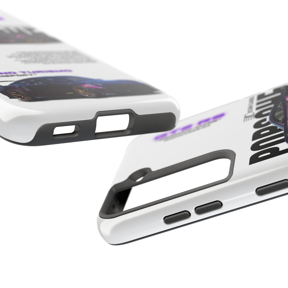 Porsche 911 GT2 RS Purple White Premium Tough Shining Phone Case (Double Layer) Available For All iPhone Models
