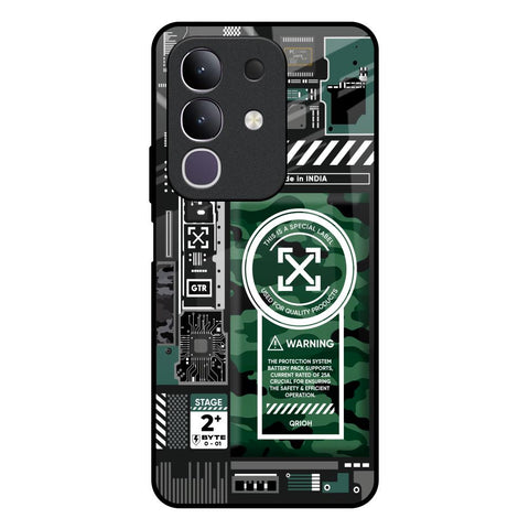 Green Camo Circuit Glossy Case for Vivo T4x 5G