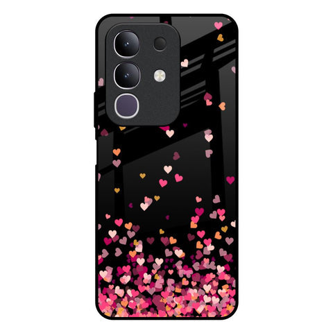 Heart Rain Fall Glossy Case For Vivo T4x 5G