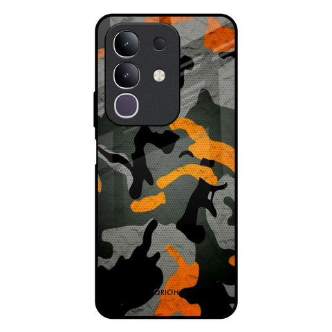 Camouflage Orange Glossy Case For Vivo T4x 5G