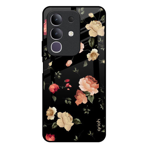Black Spring Floral Glossy Case for Vivo T4x 5G