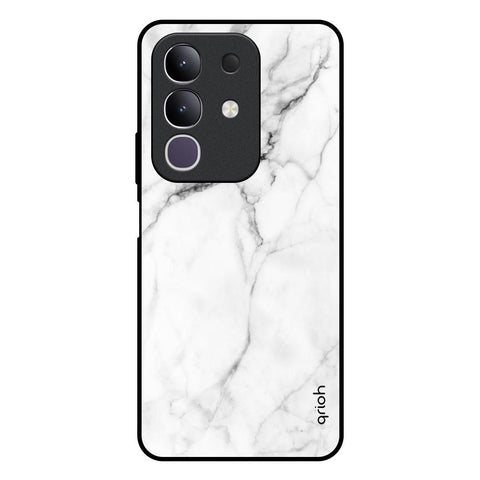 Modern White Marble Glossy Case for Vivo T4x 5G
