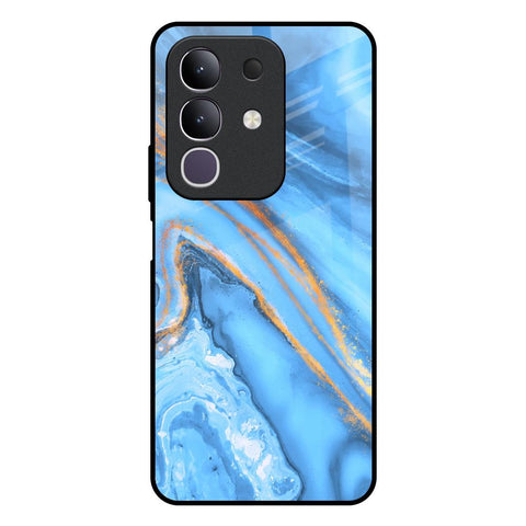 Vibrant Blue Marble Glossy Case for Vivo T4x 5G