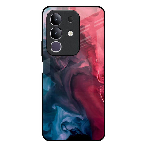 Blue & Red Smoke Glossy Case for Vivo T4x 5G
