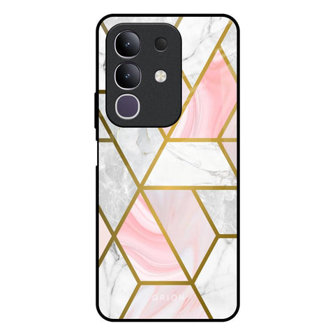 Geometrical Marble Glossy Case for Vivo T4x 5G