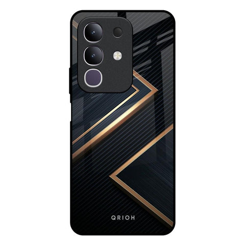Sleek Golden & Navy Glossy Case for Vivo T4x 5G