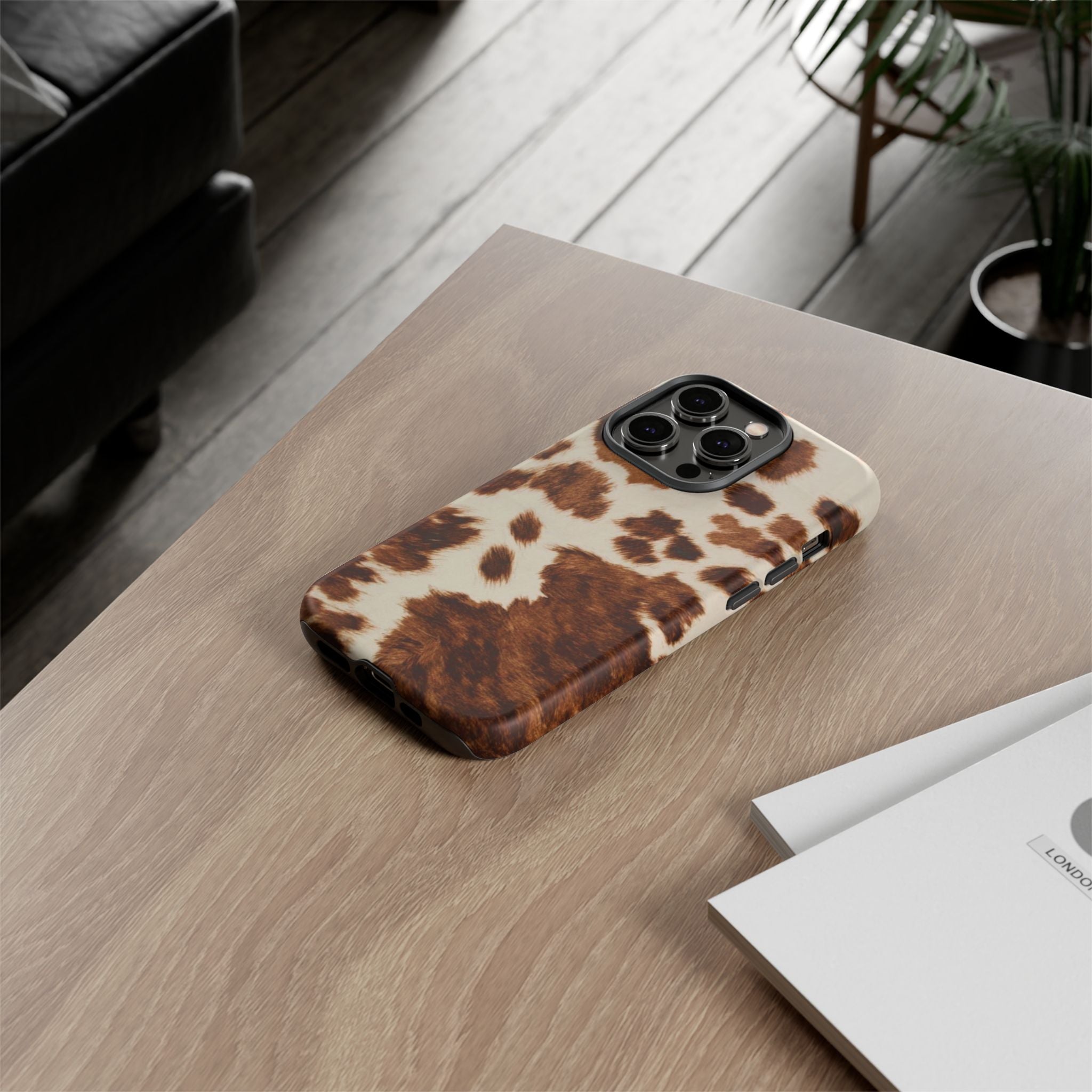 Cow Print Tough Case  Available For All iPhone Models