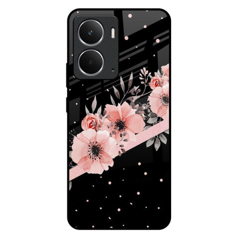 Floral Black Band Glossy Case For Realme P3 5G