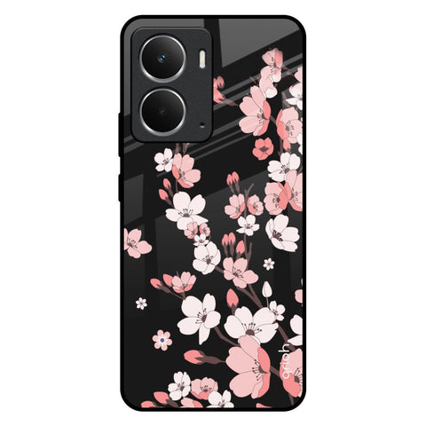 Black Cherry Blossom Glossy Case for Realme P3 5G