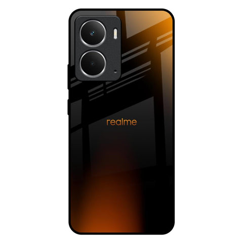 Orange Black Fusion Glossy Case for Realme P3 5G