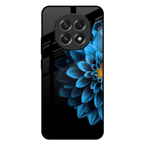 Half Blue Flower Glossy Case for Oppo F29 5G