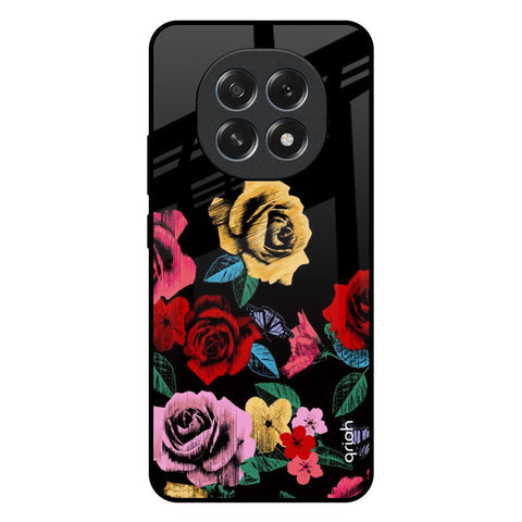 Floral Decorative Glossy Case For Oppo F29 5G