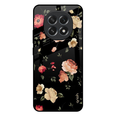 Black Spring Floral Glossy Case for Oppo F29 5G