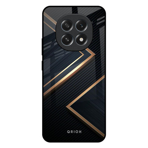 Sleek Golden & Navy Glossy Case for Oppo F29 5G