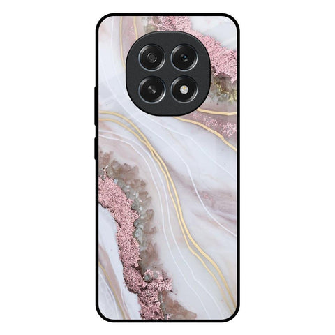 Pink & Gold Gllitter Marble Glossy Case for Oppo F29 Pro 5G