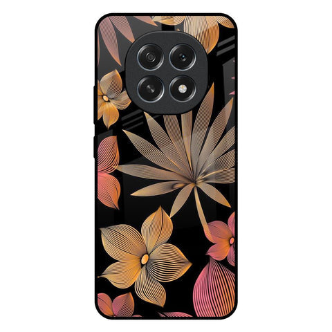 Lines Pattern Flowers Glossy Case for Oppo F29 Pro 5G