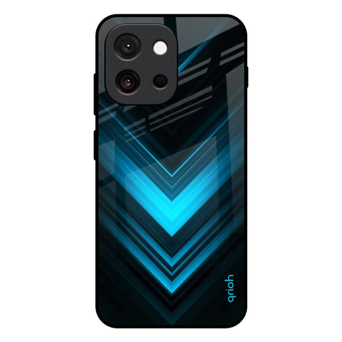 Vertical Blue Arrow Glossy Case For OnePlus 13T 5G