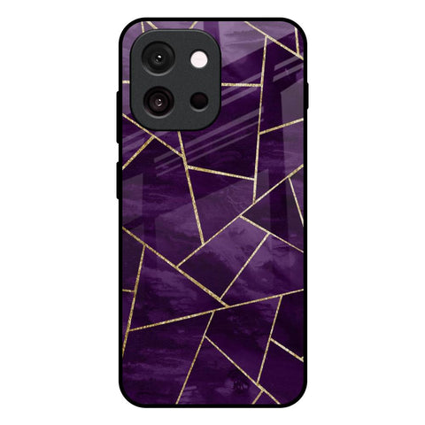 Geometric Purple Glossy Case For OnePlus 13T 5G