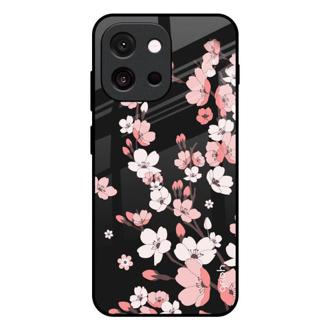 Black Cherry Blossom Glossy Case for OnePlus 13T 5G