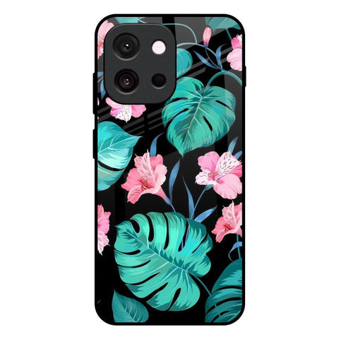 Tropical Leaves & Pink Flowers Glossy Case for OnePlus 13T 5G
