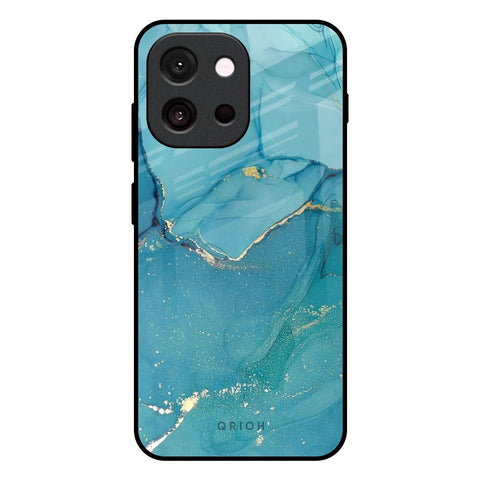 Blue Golden Glitter Glossy Case for OnePlus 13T 5G