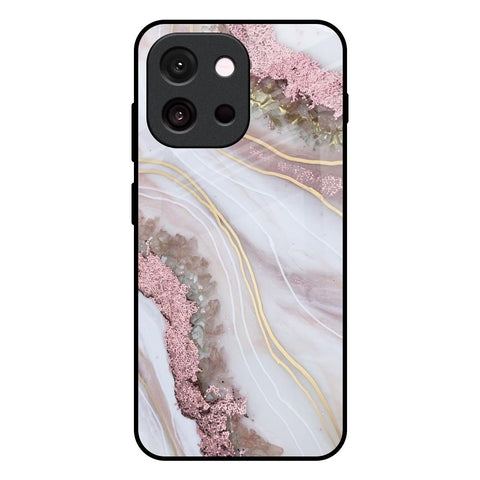Pink & Gold Gllitter Marble Glossy Case for OnePlus 13T 5G