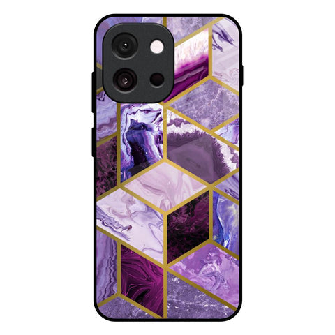 Purple Rhombus Marble Glossy Case for OnePlus 13T 5G